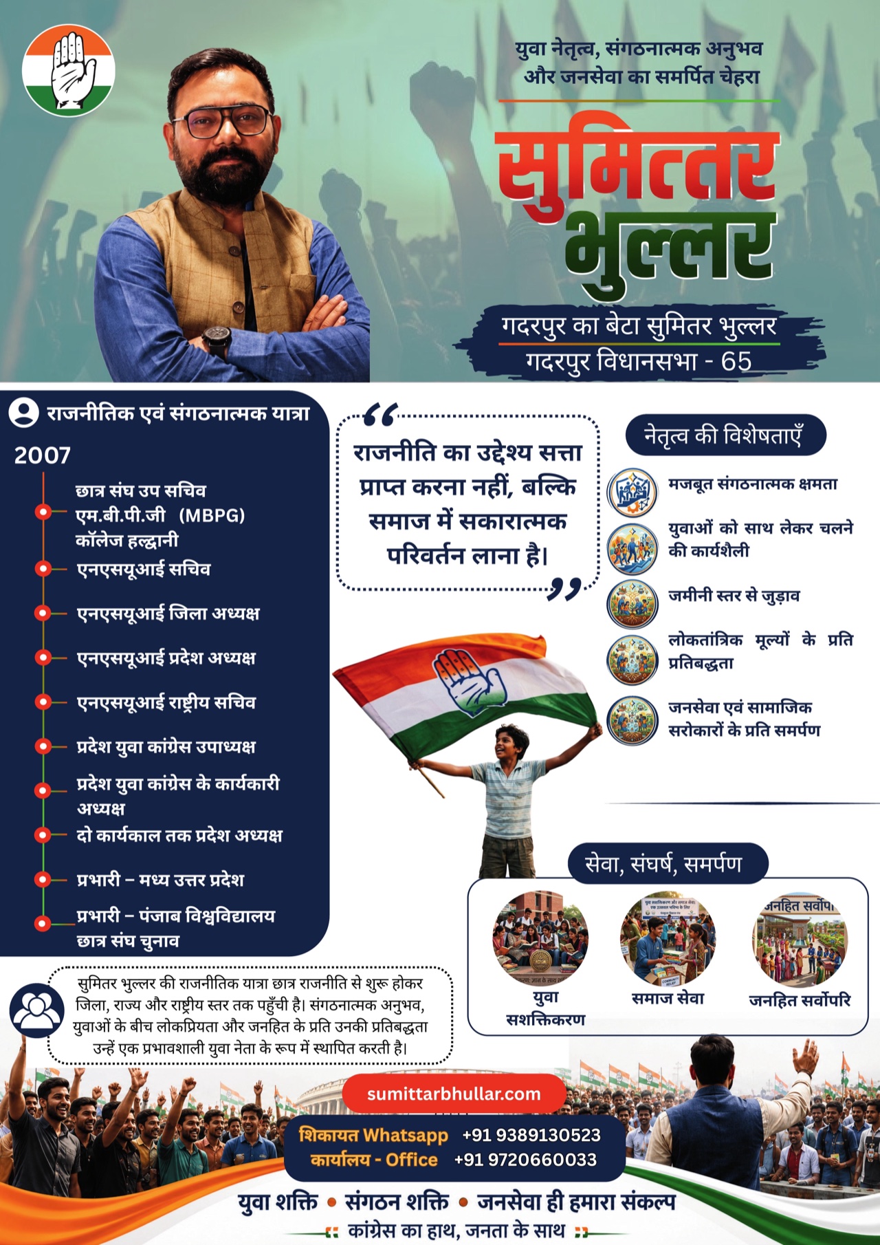 Sumittar Bhullar — political journey poster